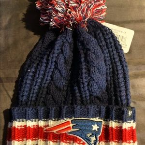 Men's NE Patriots ‘47 Royal/Red NFL Pom Hat